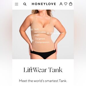 NWT Honeylove Liftwear Tank size L color Sand